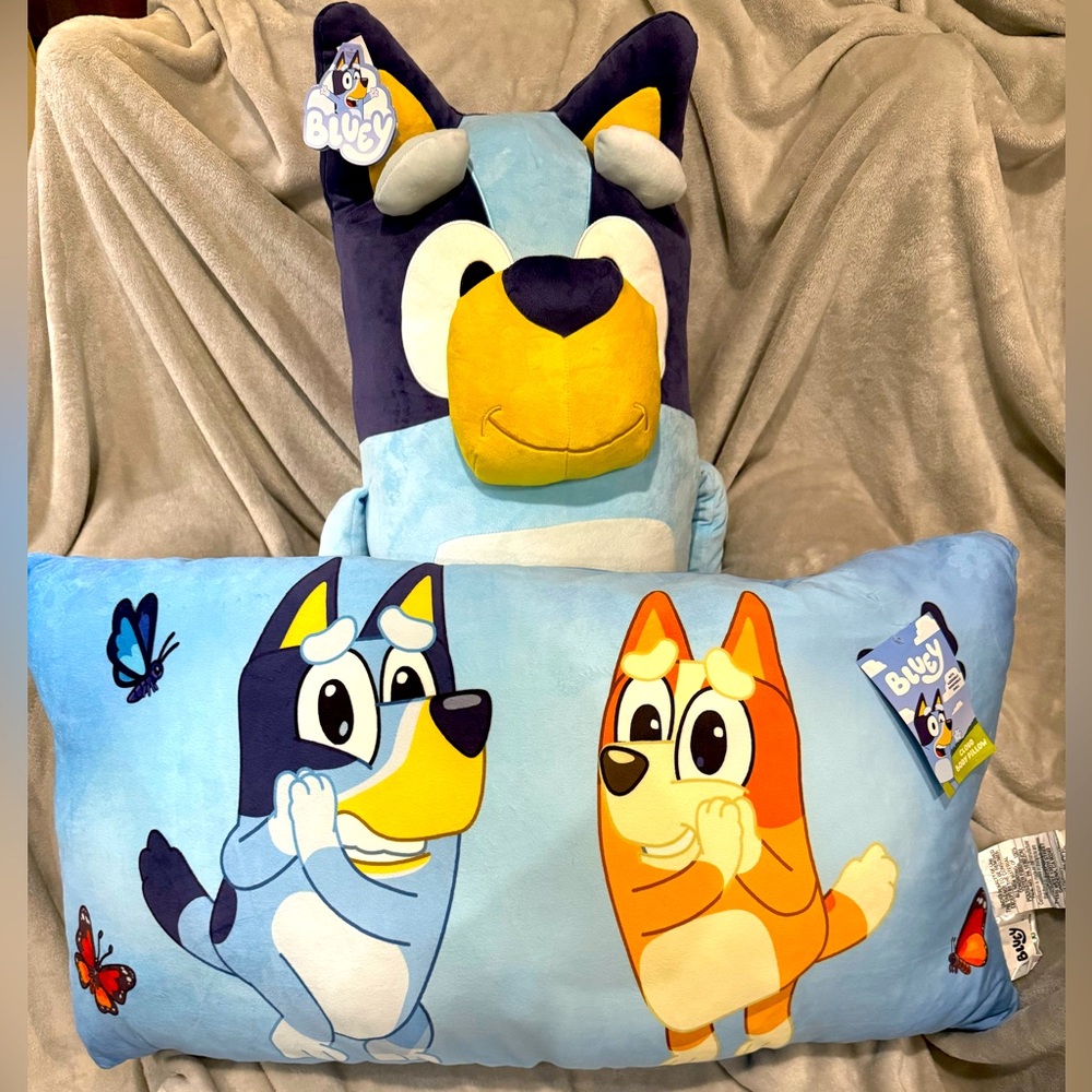 Bluey and Bingo Plush Pillow Set